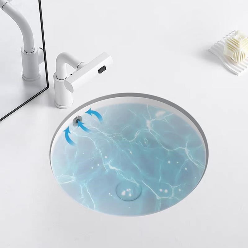 阳台小户型洗手盆浴室卫生间陶瓷正圆形嵌入式台下盆小尺寸洗脸盆