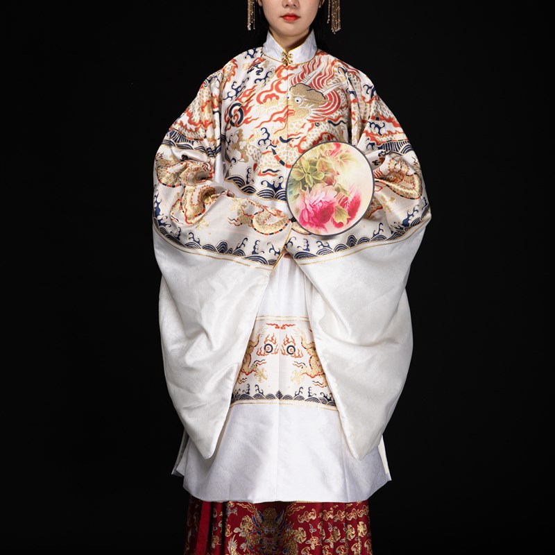 乐兴隆纺织蟒袍三团 s古代龙袄布明制蟒袍汉服长袄妆花布料