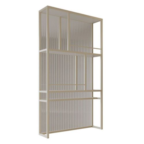 磕r轻奢开放式屏风洗手间半墙隔断屏风现代简约铁艺置物架洗漱台 - 封面