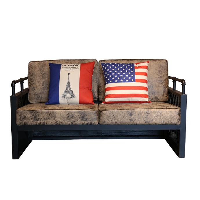 复古工业风主题音l乐餐厅铁艺沙发咖啡厅酒吧清吧沙发卡座桌椅组