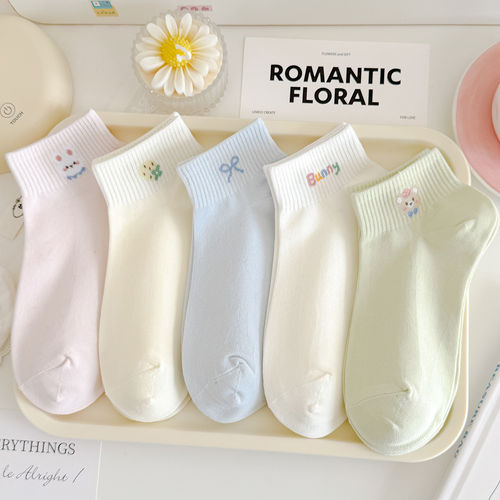 春夏彩色袜子女短袜2026