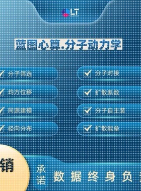 分子对接模拟,MS代做MD 分子动力学模拟 虚拟筛选 abaqus代算计算