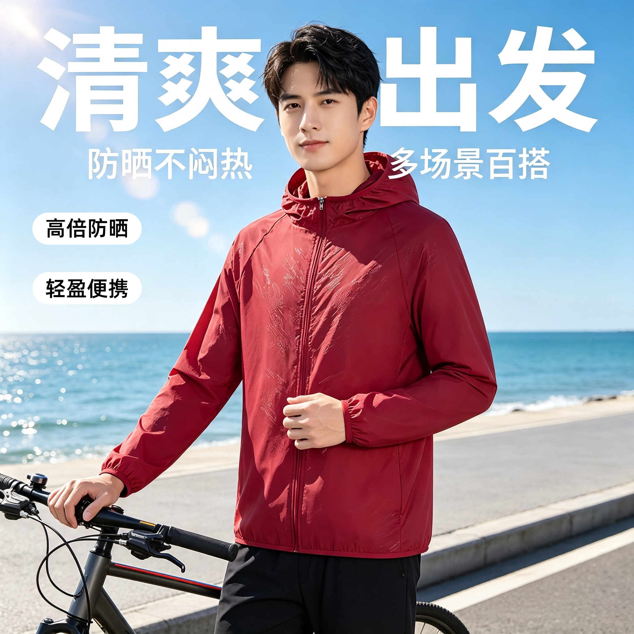 户外皮肤衣牧渔者休闲春夏季男女图片