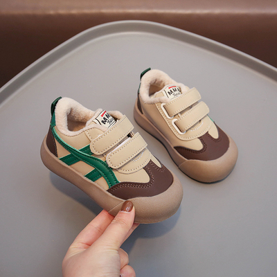 运动板鞋保暖男女童车缝线