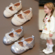 单鞋 学步鞋 婴幼儿软底公主鞋 女宝宝甜美风女童蕾丝蝴蝶结玛丽珍鞋