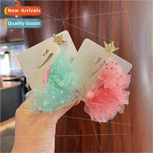 Children hair accessories mesh crown swan cartoon accessorie