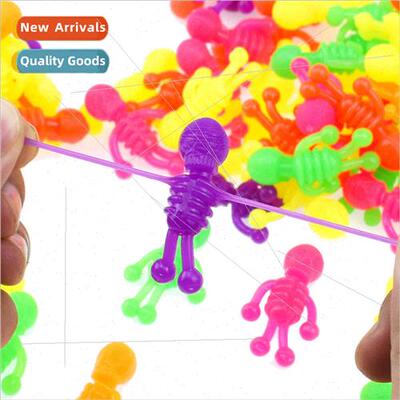Plastic solid colorful TPR small skull zombie model doll toy