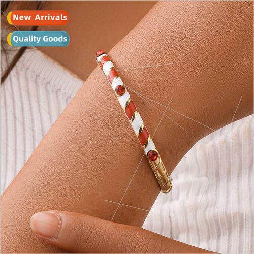 Fashion HK stainless steel drip oil red snake pattern micro