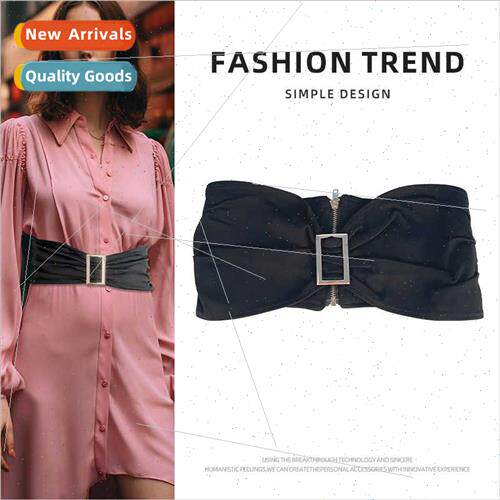 Europe fashion elastic waistband women personalized dress su