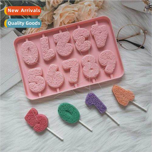 0-9 lollipop pattern 280 chocolate biscu mold cake mold ice