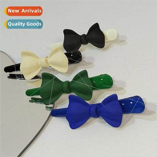 Hair clips bow duckbill clip Korean headdress vintage wash f
