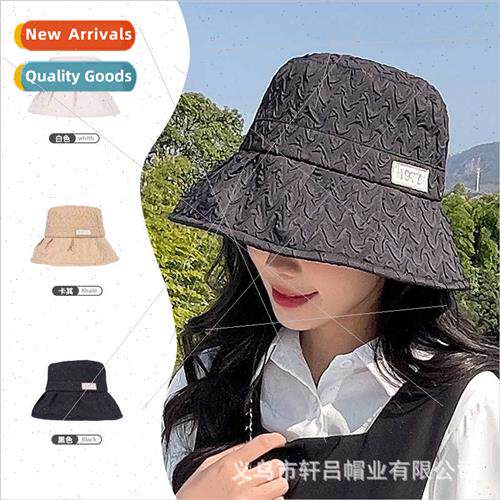 Korean bubble embossed pleated fisherman hat sunshade basin