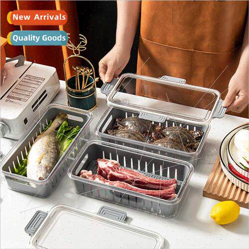 Refrigerator Drainage Organizer Storage Fru Vegetable Crispe