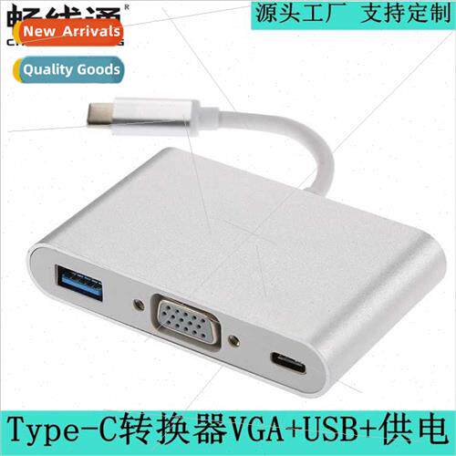 USB 3.1 Type-C to VGA plus USB wh Power Converter 3-in-1 wh