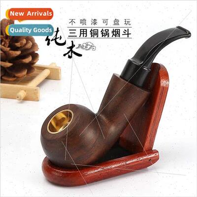 Ebony Triple Pipe Copper pot whout fear cracking can be coar