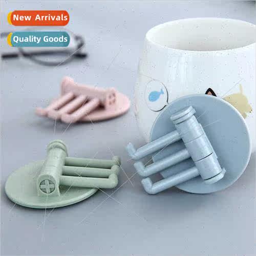 No-hole 3-branch -marking swivel hooks paste multifunctional