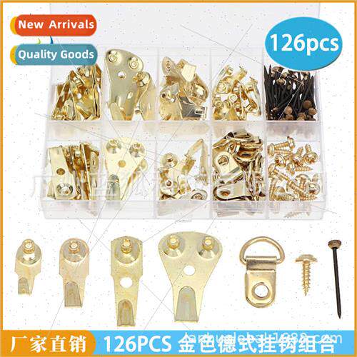 German picture frame hooks 126pcs -marking nail hooks brass