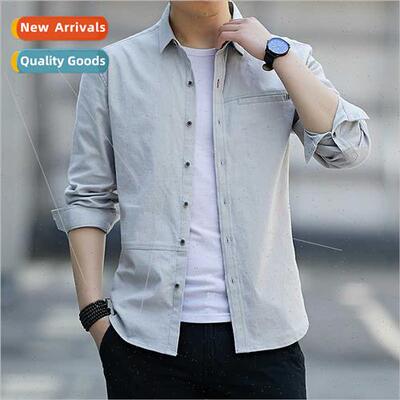 Autumn new men shirts male long-sleeved Korean Slim shirt ma