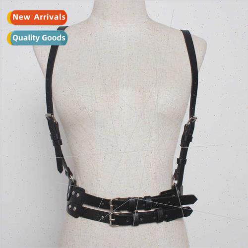 2020 Europe new double buckle PU leather back belt type wais