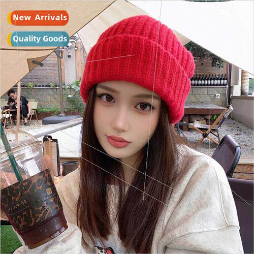 Solid color warm cap female  autumn winter wool knted pile c