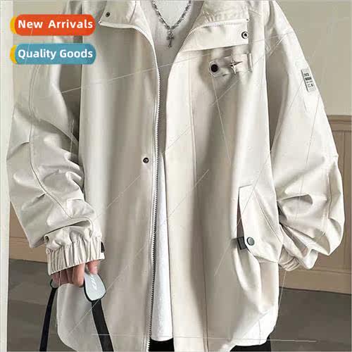 American jacket men spring fall loose tide high set workwear