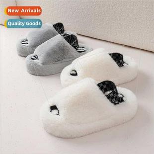 cotton slippers winter bottom fall warm 2023 Thick female
