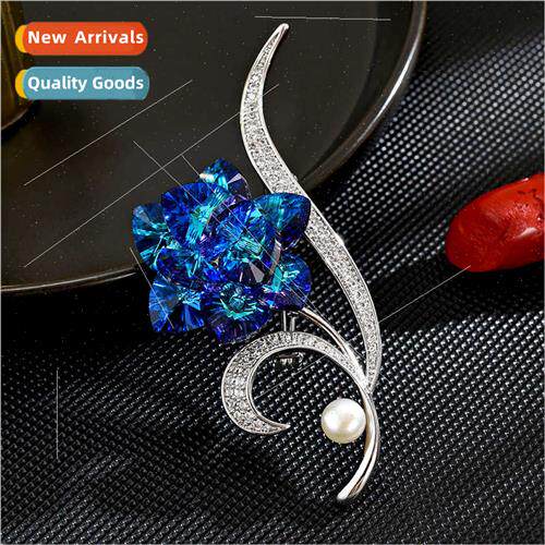 Three-dimensional flowers elegant exquise high-grade coat br