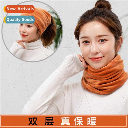 Autumn winter double-layer super-soft Variety neck scarf twi