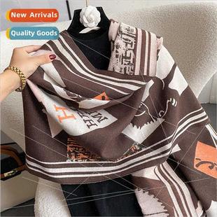 cashmere scarf women French winter imation fall Eur stallion