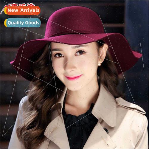 Europe Uned States celebry retro woolen cap female fall wint