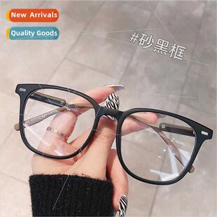 Black frame myopia glasses female can be equipped degrees Ko