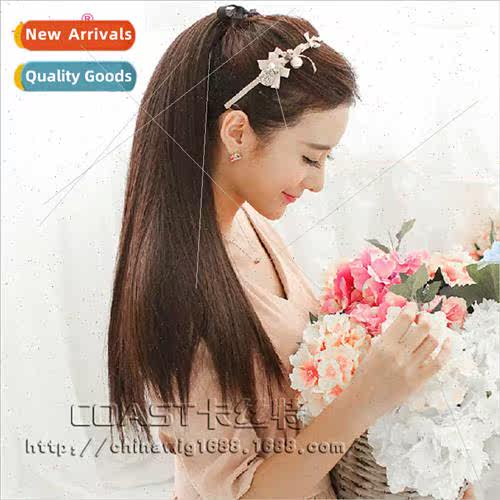 Tie Ponytail Wig Multi Color Flutter Ponytail Long