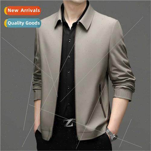 Jacket men spring autumn coat khaki middle-aged middle-aged图片