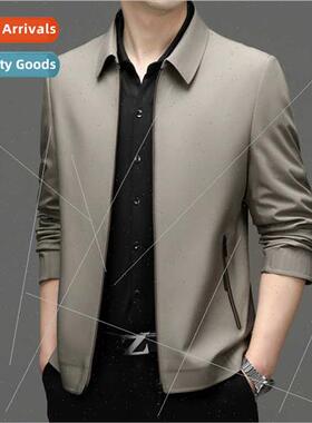 Jacket men spring autumn coat khaki middle-aged middle-aged