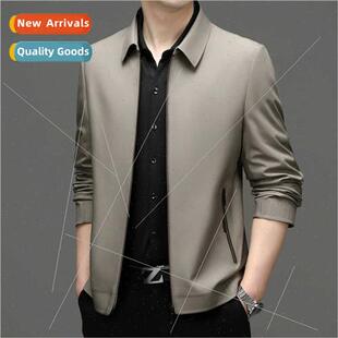 Jacket men spring autumn coat khaki middle-aged middle-aged