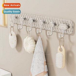 Creative six rows hooks adhesive -perated -marking sticky ho