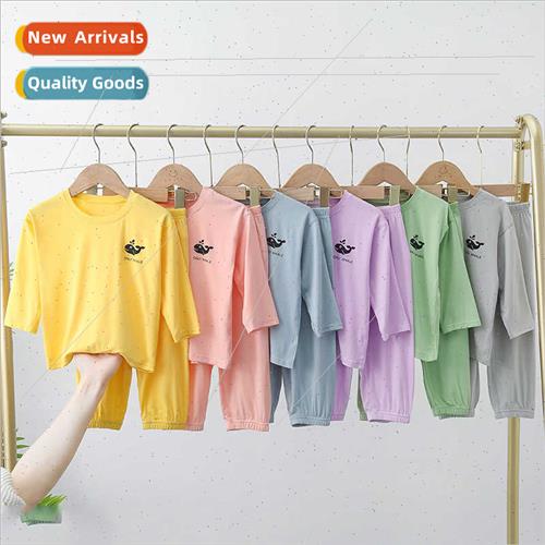 New summer children pajamas short-sleeved modal homewear loo