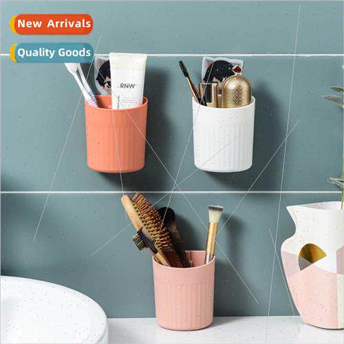Simple multifunctional nail-free wall-mounted cylinder deskt