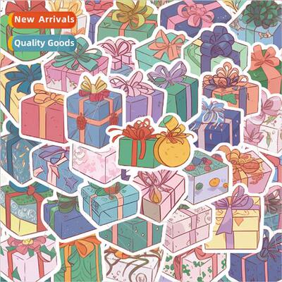 50 gift boxes decorative stickers cell phone cases water cup