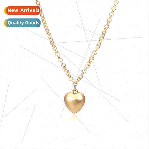 New simple heart-shaped necklace retro fashion hip-hop nd co