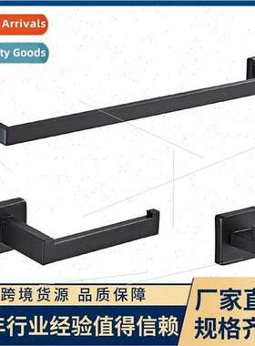 Bathroom Bathroom Towel Bar 304 Black Hanging Towel Bar Set