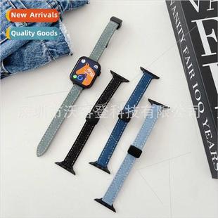cowboy magnetic buckle 适用apple watch waist canvas small