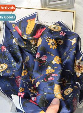 Spring Autumn Retro ThousBird Check mulation lk Small Square