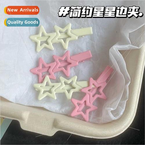 Star side duckbill clip Korea y2k five-pointed star hair cli