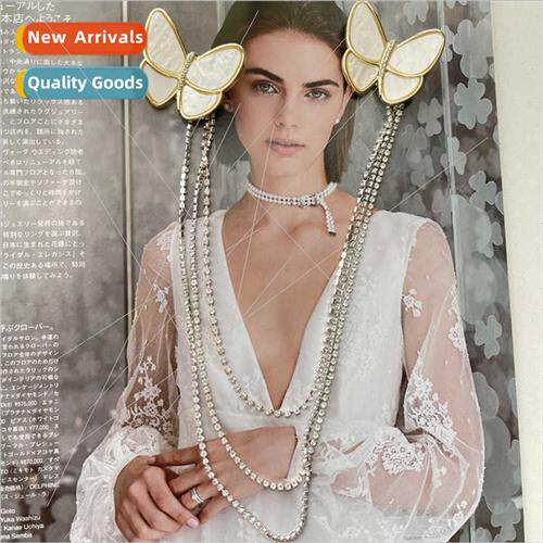 Gold Whe Mother-of-pearl Sterling lver Butterfly Collar Flow