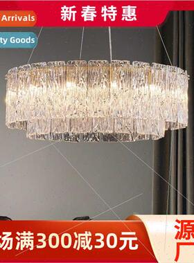 French light luxury chandelier full copper living room lamp