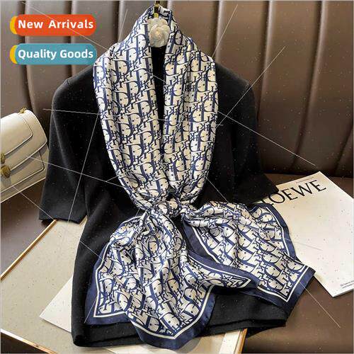 Spring summer light  full printed letters simulation silk sc
