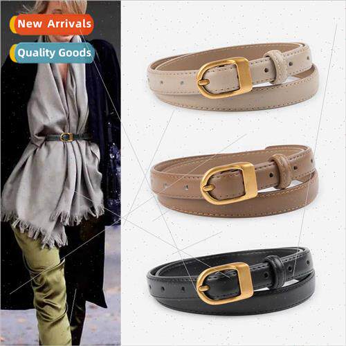 versatile leather ladies thin belt cowhide ladies jumper ski