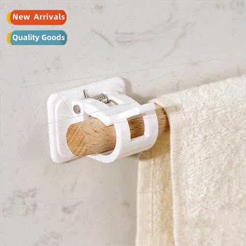 Creative wall-mounted towel rod hooks curtain hanging rod br