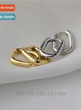 Koreaheart machine minimalist metal niche ear buckle earring